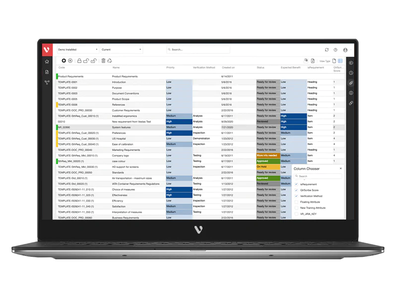 Laptop Visure Authoring Attributes